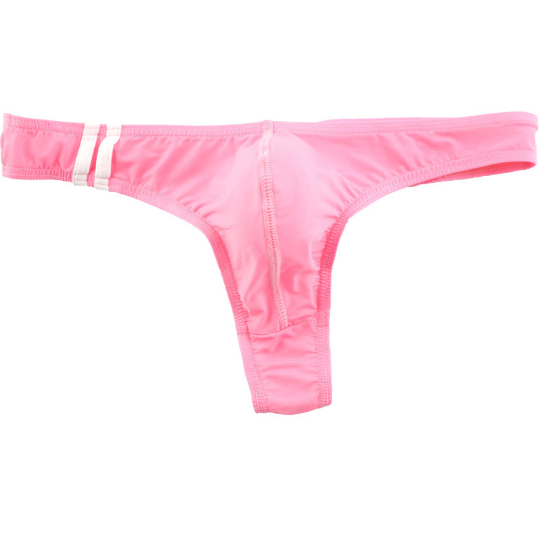 336 Men's Low-Rise Transparent Underwear with Stretchy Breathable U-Shaped Pouch T-Back Thong Breathable Elastic