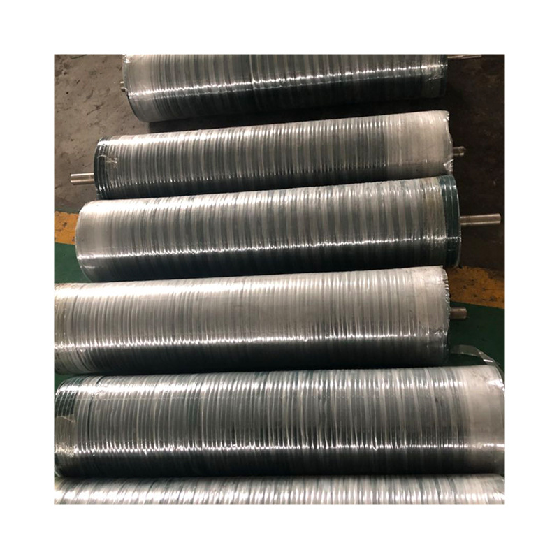 Customized Conveying Equipment Polyurethane Rubber Wheel Rubber Roller Rubber-Coated Conveying Double Bearing Wear-Resistant Customized Rubber-Coated Roller