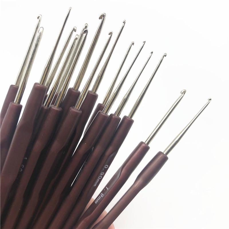 16 Extra Fine Colorful Pen Crochet Lace Thread Crochet Small Soft Handle Crochet Tool Set