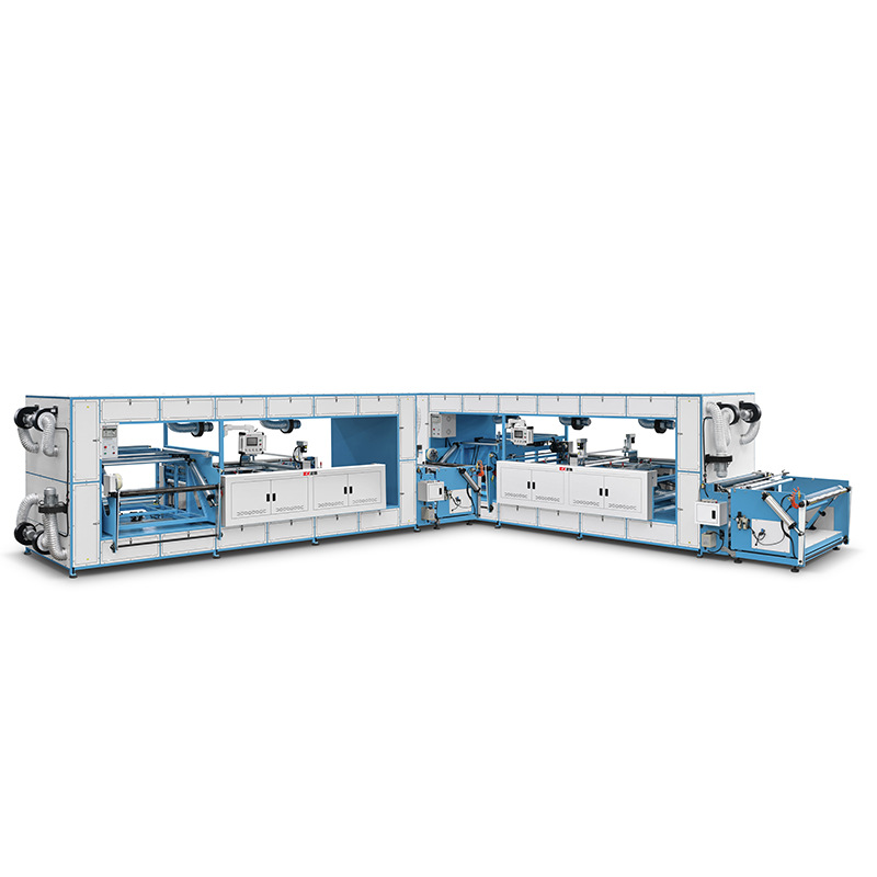 Two-color screen non-woven printing machine automatic high-speed monochrome roll-to-roll non-woven fabric screen printing machine wholesale