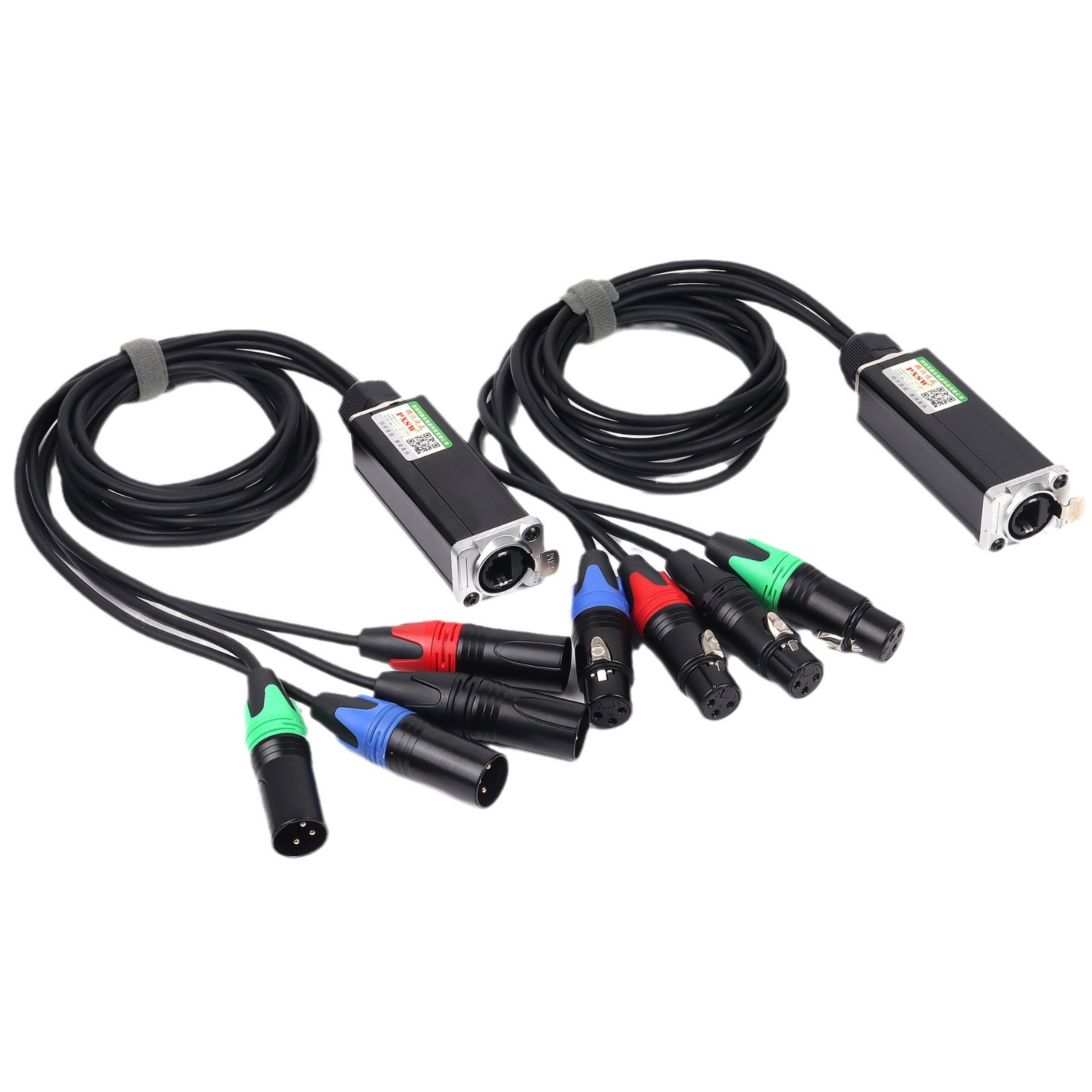 Mini 4-way 4-channel 3-pin multi-network snake receiver with Cat5/cat6 network snake receiver