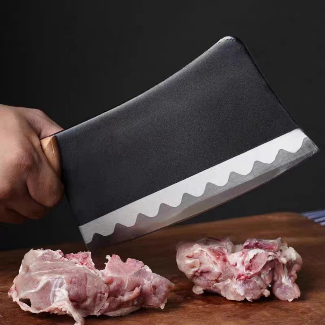 Ge Hua 7018 black fierce Bone cutter kitchen household chef special knife forging chopping knife hotel Bone cutter
