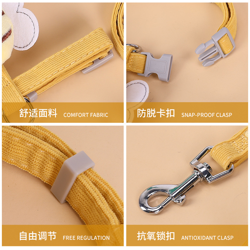 Cat Traction Rope to Prevent Break-Away, Special Cat Leash for Outings, I-Shaped Internet Celebrity Adjustable Chest and Back Cat Leash Factory