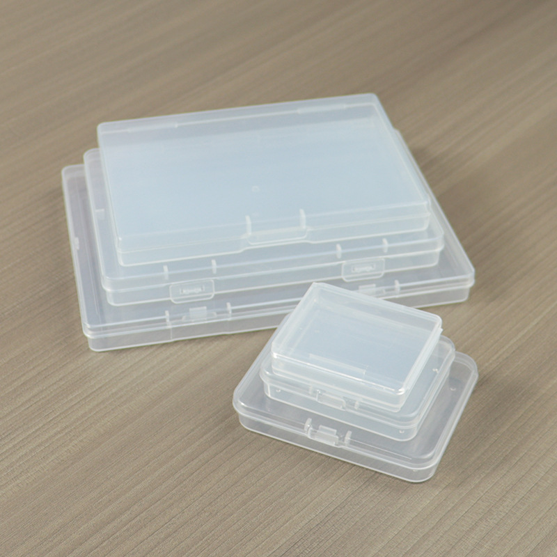 Transparent Amazon Cross-border PP Rectangular Display Box Business Card Card File Storage Box Flat Box Dustproof Plastic Box