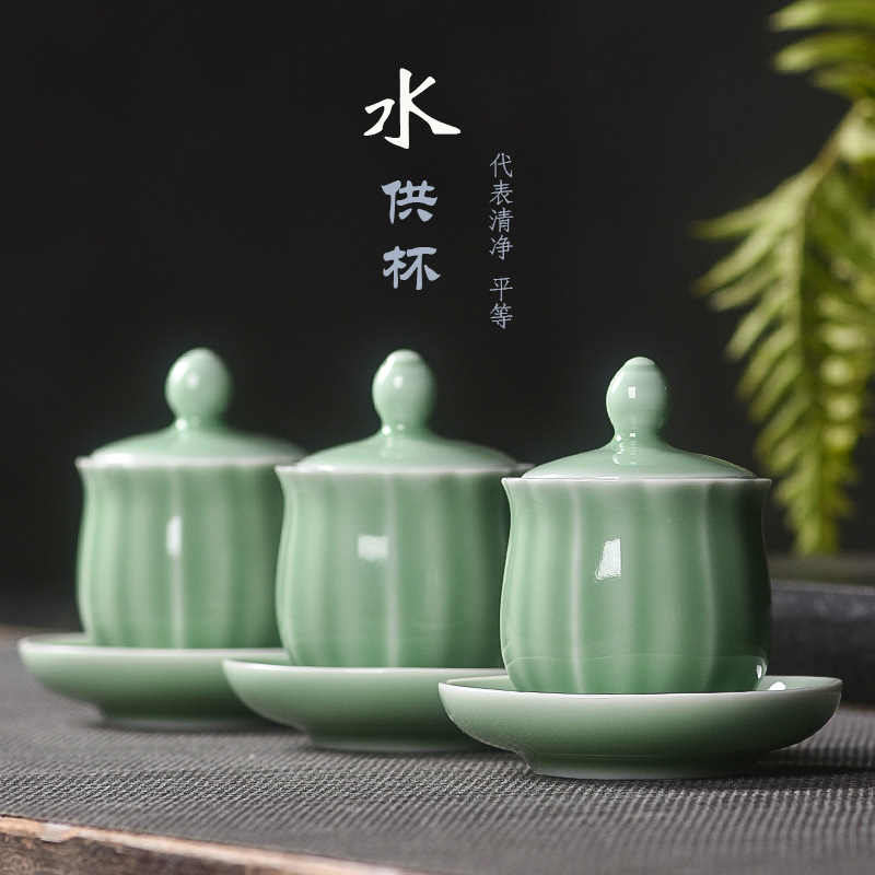 Керамическая чаша для священной воды, чаша для очищения воды Будды