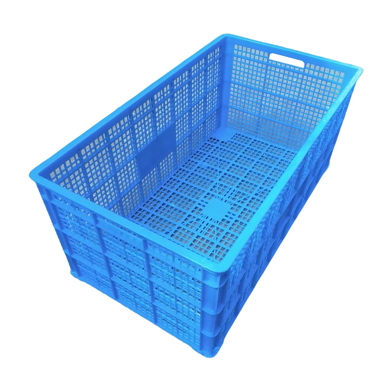 Wholesale of New Pure Material Rectangular Plastic Baskets with Holes for Transport, Specifically for Express Delivery, Direct from Manufacturer in Jiangsu