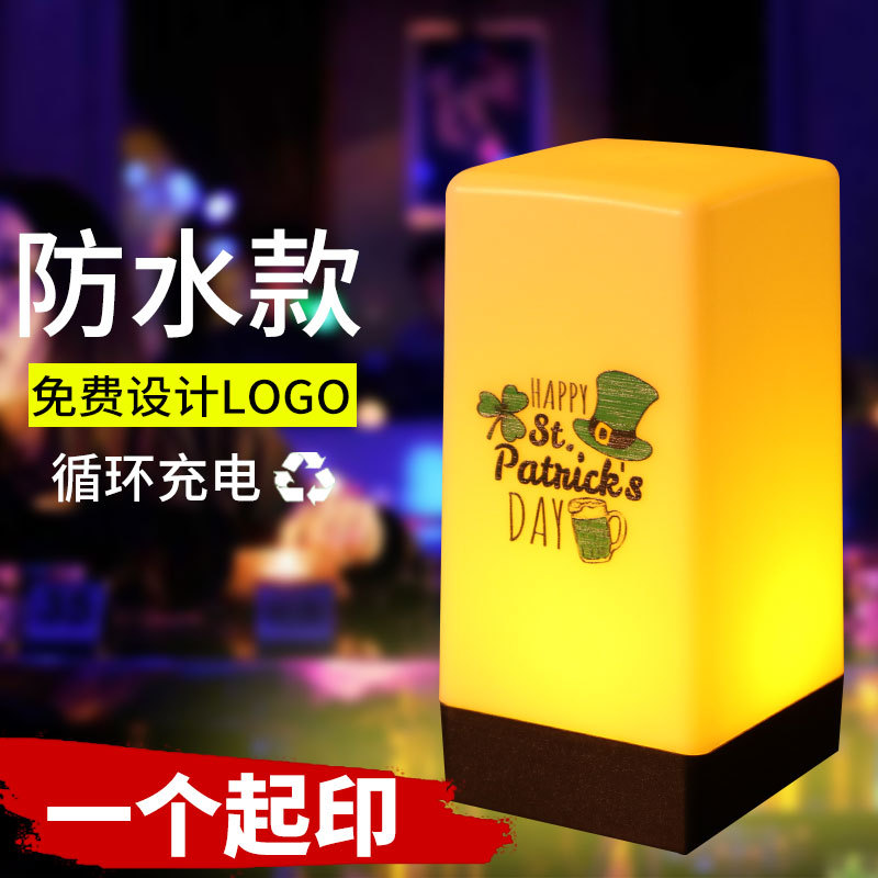 Оптовая светодиодная перезаряжаемая настольная лампа, креативная лампа для ресторанов и кофеен, светящаяся лампа в подарок