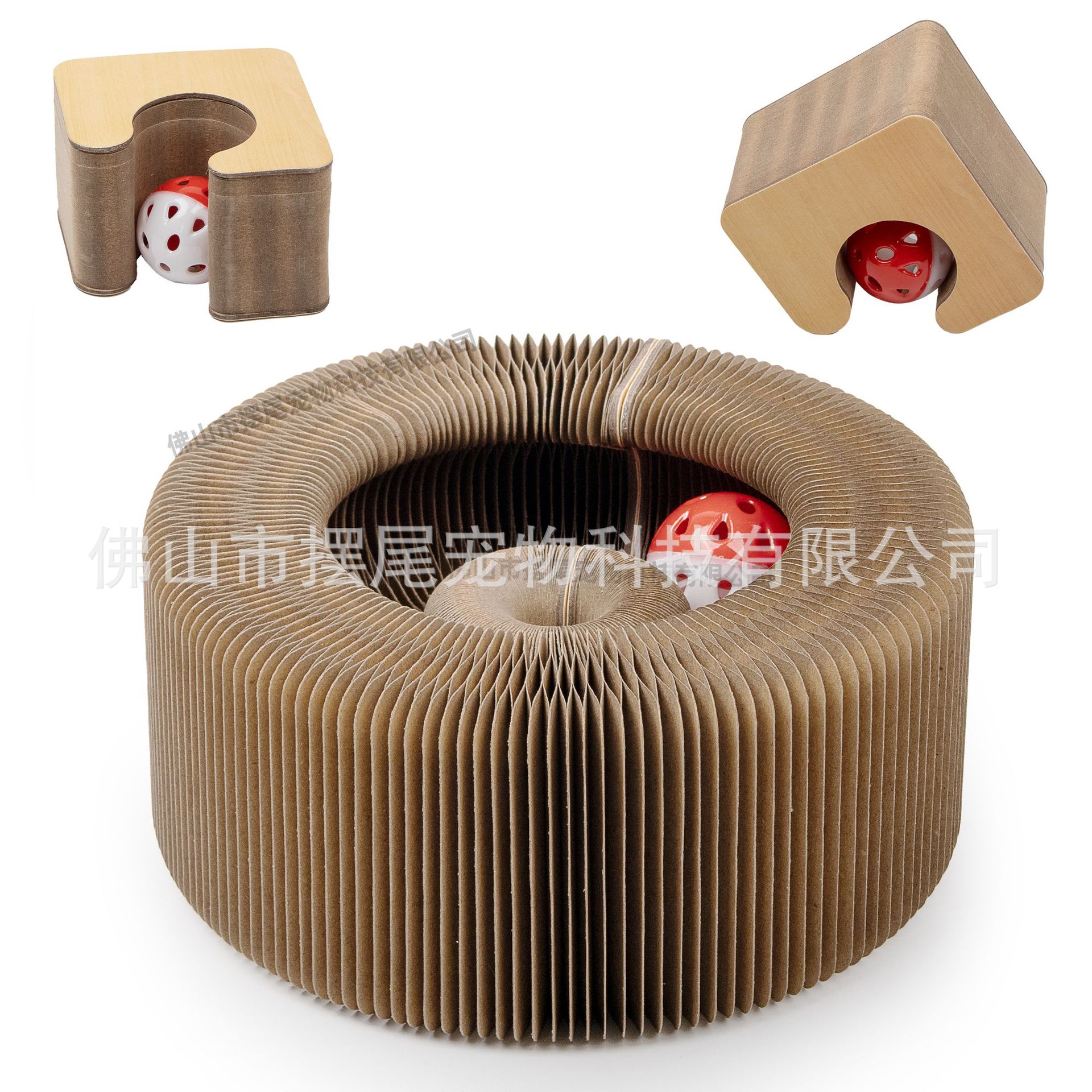 Organ Cat Scratching Board Cat Toy with Bell Self-relief Cat Grinding Claw Cat Climbing Rack Corrugated Paper Scratch-resistant Folding Cat Nest