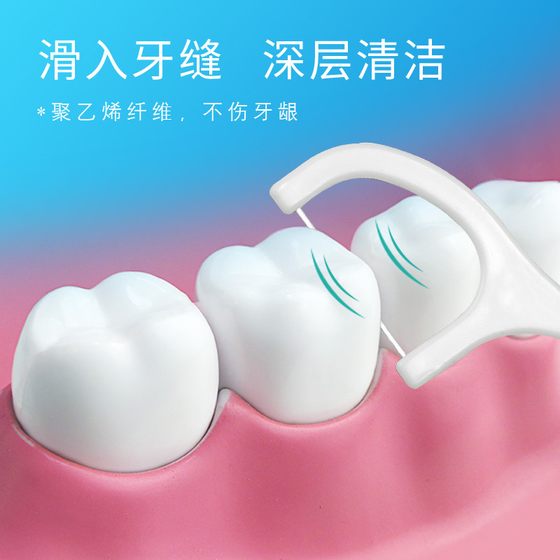 Factory wholesale dental floss independent packaging advertising products logo dental floss stick disposable single pack a toothpick