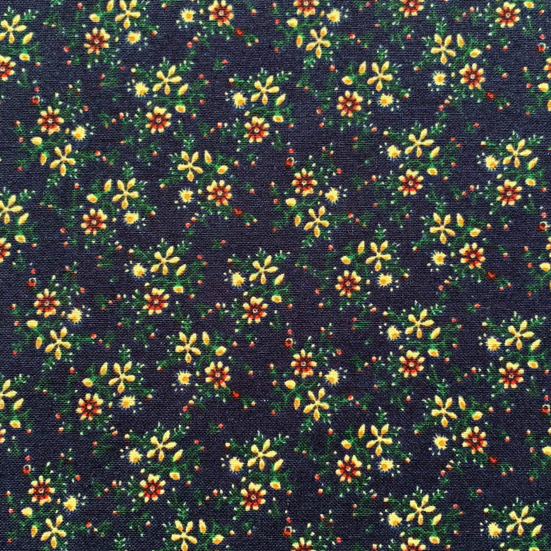 Tricolor floret cotton linen printed fabric robe skirt casual clothing fabric fabric fabric background DIY