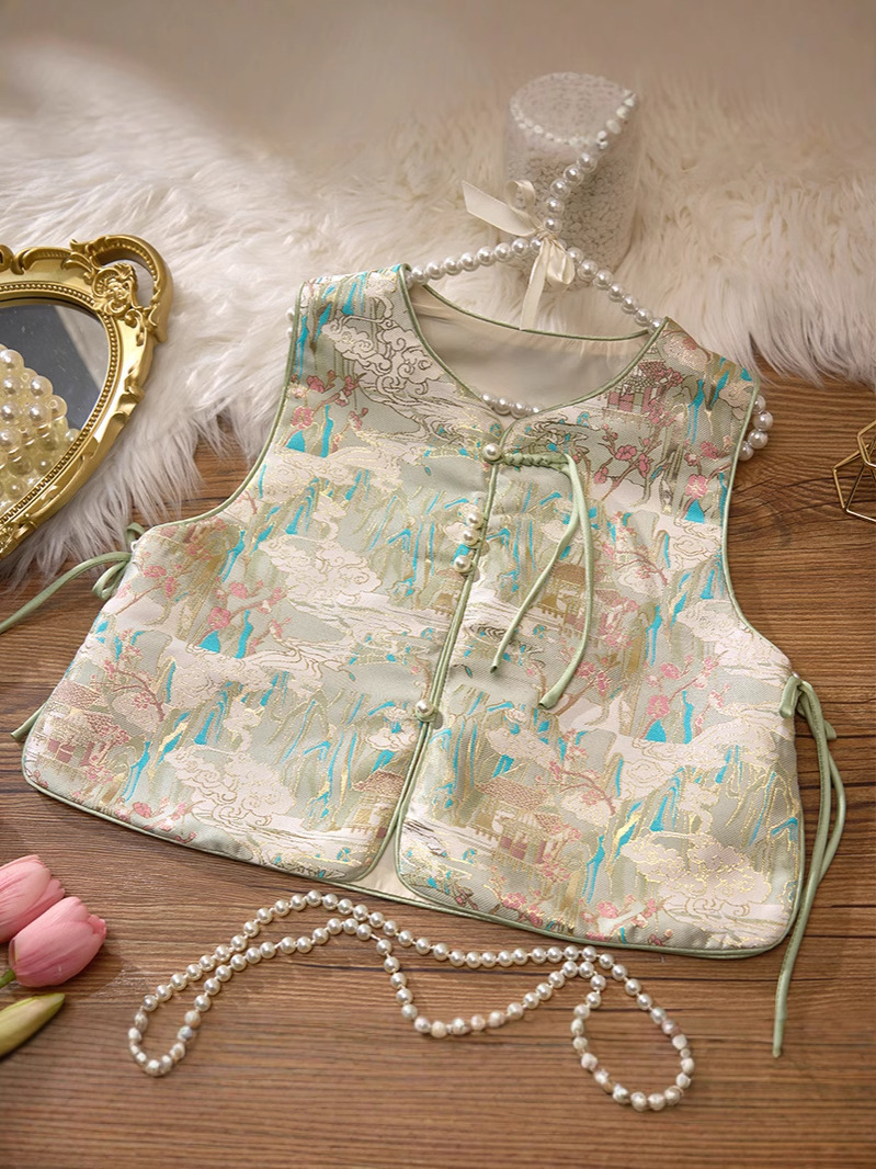 Жилет для детей, новый ханфу для девочек, ретро стиль в китайском стиле