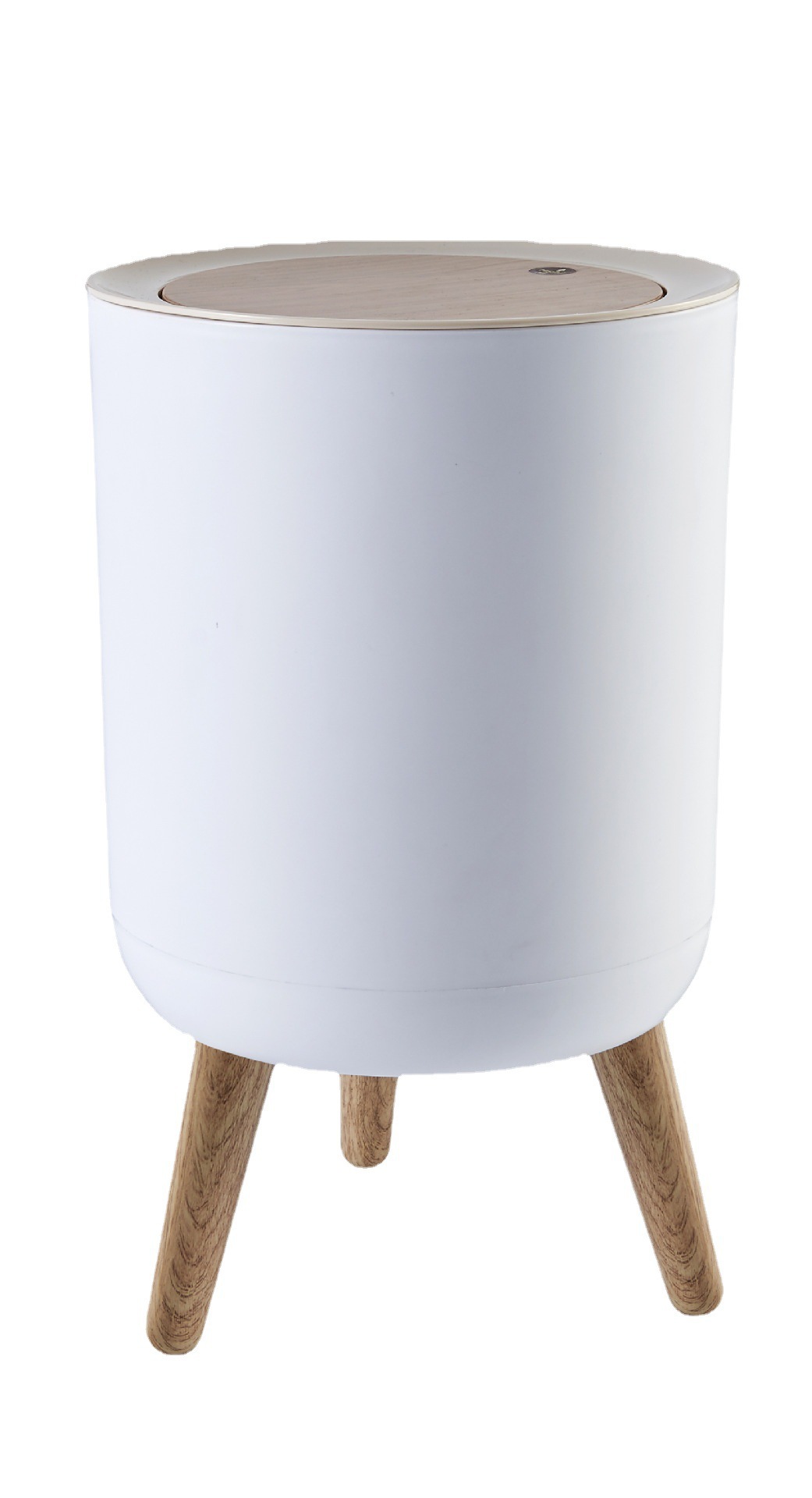 Large-Capacity Luxury Press-Type Lidded Japanese-Style Trash Can for Home Bathroom, Living Room, Kitchen, Dormitory, Bedroom