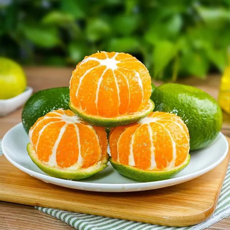 Hubei and Yunnan Green-Skinned Tangerines Are in Season, Whole Fruit Tangerines with Free Shipping, Fresh Fruit Tangerines Available for Dropshipping