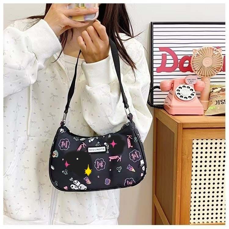 Cartoon Cat New Cute Bag Girl's Underarm Bag Handbag Girl's Shoulder Bag Niche Cartoon Handbag