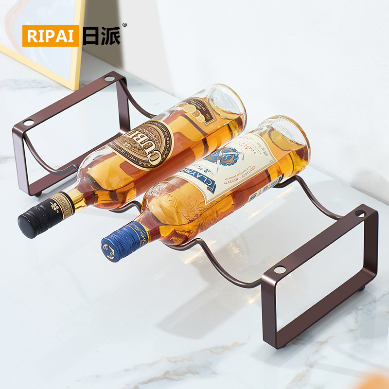 Japanese Iron Wine Rack Ornaments Creative Stackable Wine Cabinet Red Wine Display Rack Storage Multi-Bottle Wine European Style