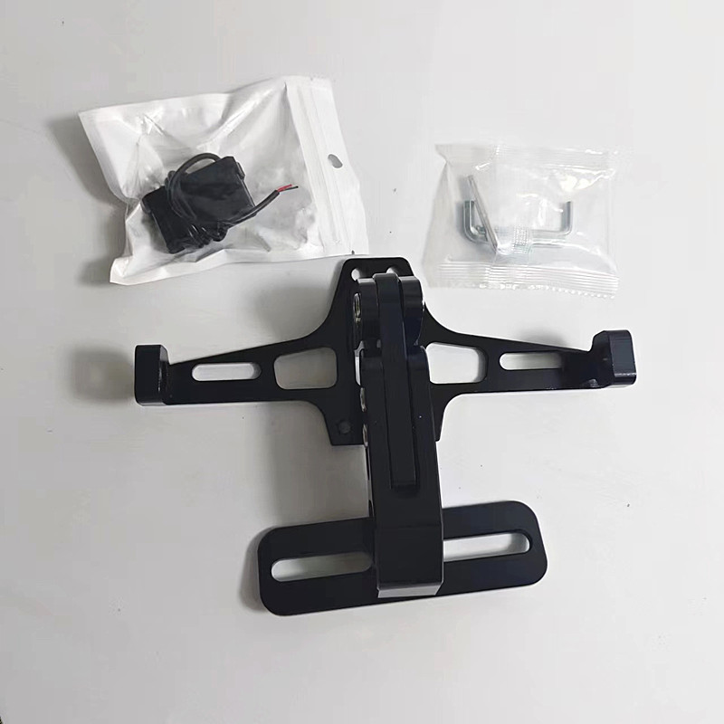 Motorcycle modification rear license plate frame with light aircraft license plate frame electric motorcycle rear license plate modification photo frame with LED light accessories