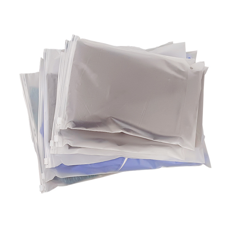 Sock Packaging Bag Transparent Zipper Packaging Bag Plastic Bag Custom Cpe Frosted Bag Manufacturer Silk Screen Logo