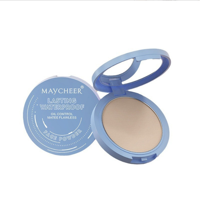 Cross-border English version MAYCHEER beauty powder cake waterproof natural concealer lasting makeup oil control powder