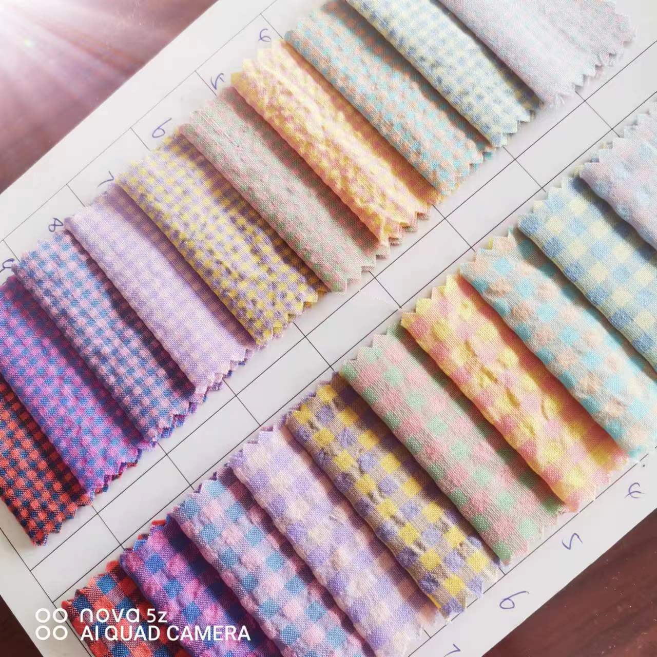 Spot Polyester-Cotton Yarn-Dyed Plaid Cloth Spring and Summer Fashion Women's and Children's Clothing Fabrics