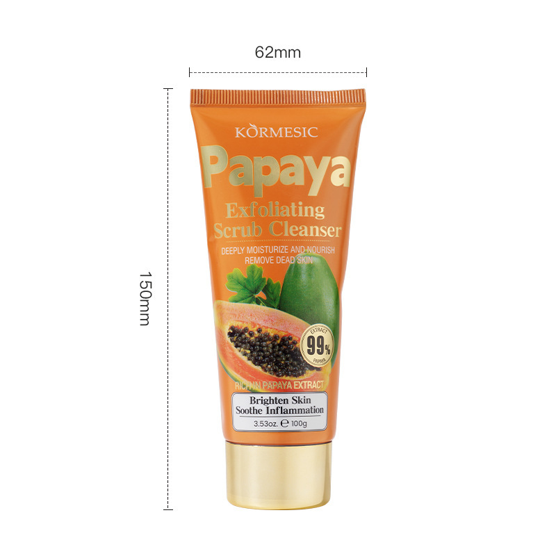 Oem Processing Papaya Cleansing and Beautifying Facial Cleanser with Dense Foam, Cleansing, Soft, Refreshing, Moisturizing and Moisturizing Facial Cleanser