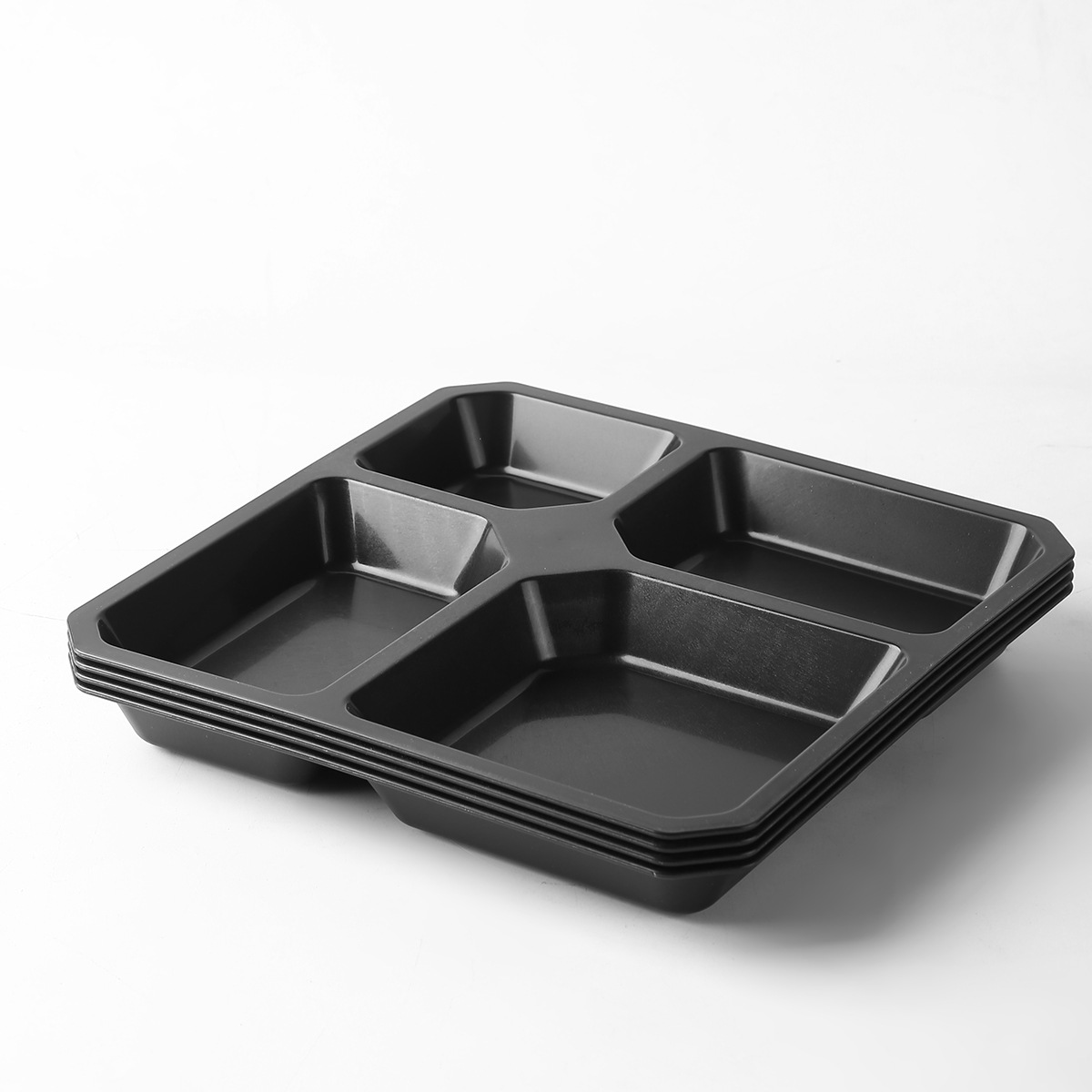 Portable Snack Fruit Five-compartment Platter Wheat Straw Rice Plate Split Dinner Plate