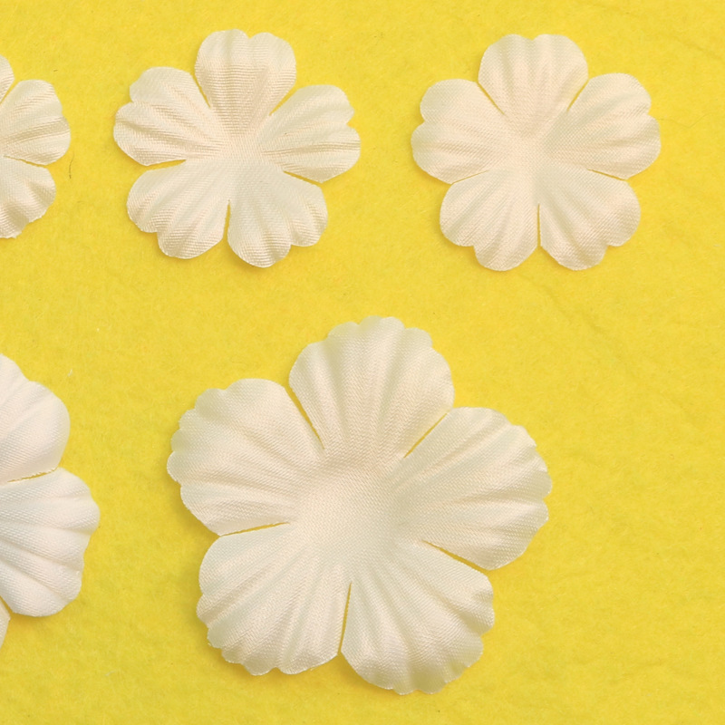 Three-Dimensional Satin Shaped Flower Petals Wedding Dress Baby Clothes Hairpin Hat Handmade DIY Accessories Flower Accessories