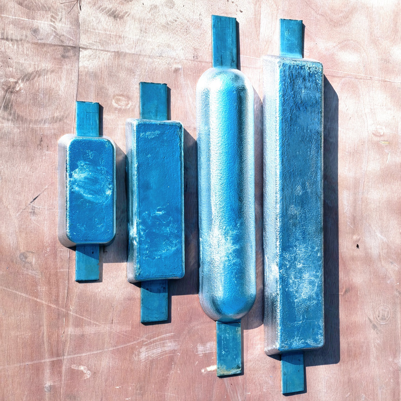 Anti-Corrosion Zinc Block with Iron Sheet Welded Zinc Anode with Fixed Feet for Ship Sacrificial Anode Zinc Plate Cathodic Protection