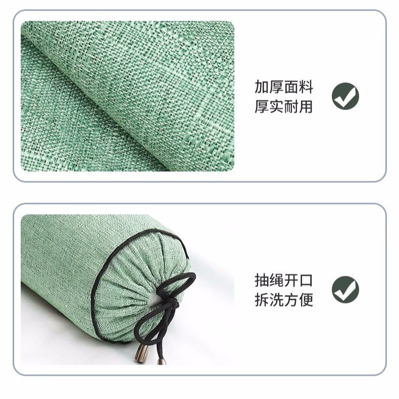 Cervical Pillow Buckwheat Skin Pillow Cervical Spine Sleeping Special Massage Pillow to Help Sleep Hard Cylinder Single Neck Pillow