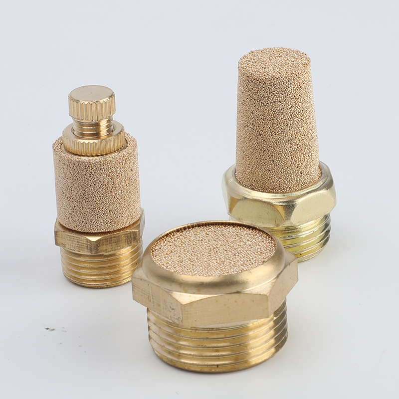 Pneumatic solenoid valve SML adjustable silencer SML flat head pagoda copper silencer BSL-01/02/03/04