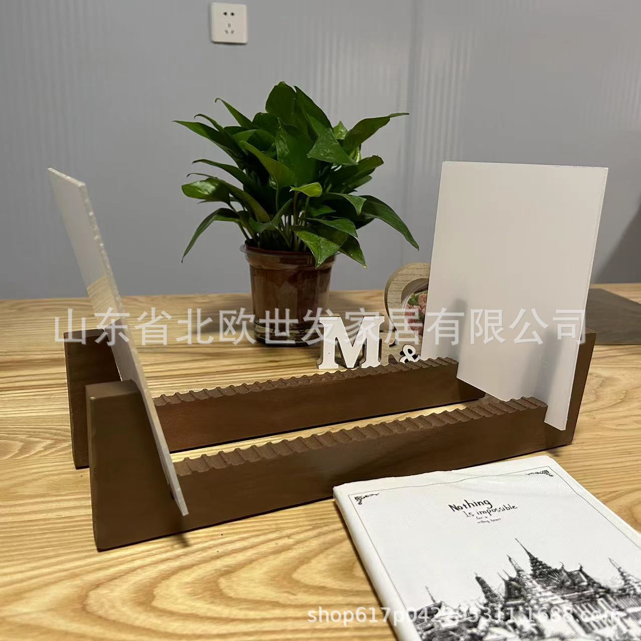 Портативная складная подставка для виниловых пластинок American LPs, из массива дерева, на 50 дисков