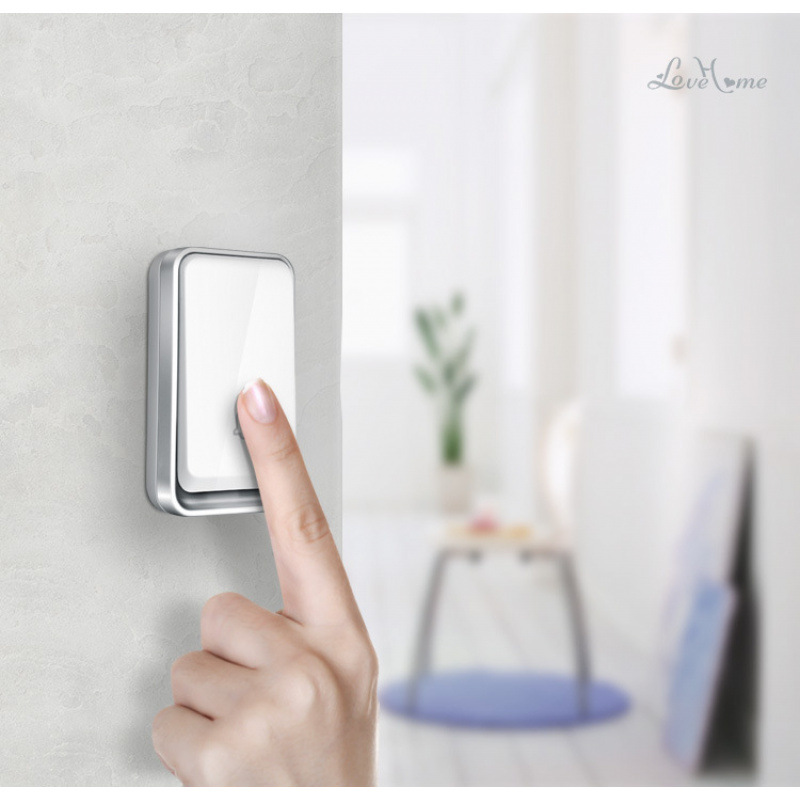 Беспроводной дверной звонок британского стандарта для домашнего использования, британская вилка, дистанционный водонепроницаемый электронный контроль однонаправленный, Xuanfangsu