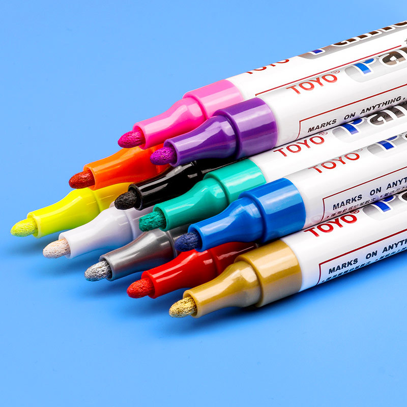 Toyo Toyo Paint Pen Sa101 White Tire Mark Paint Oil Pen Touch-Up Pen Not Easy to Fade and Can Be Refilled with Ink