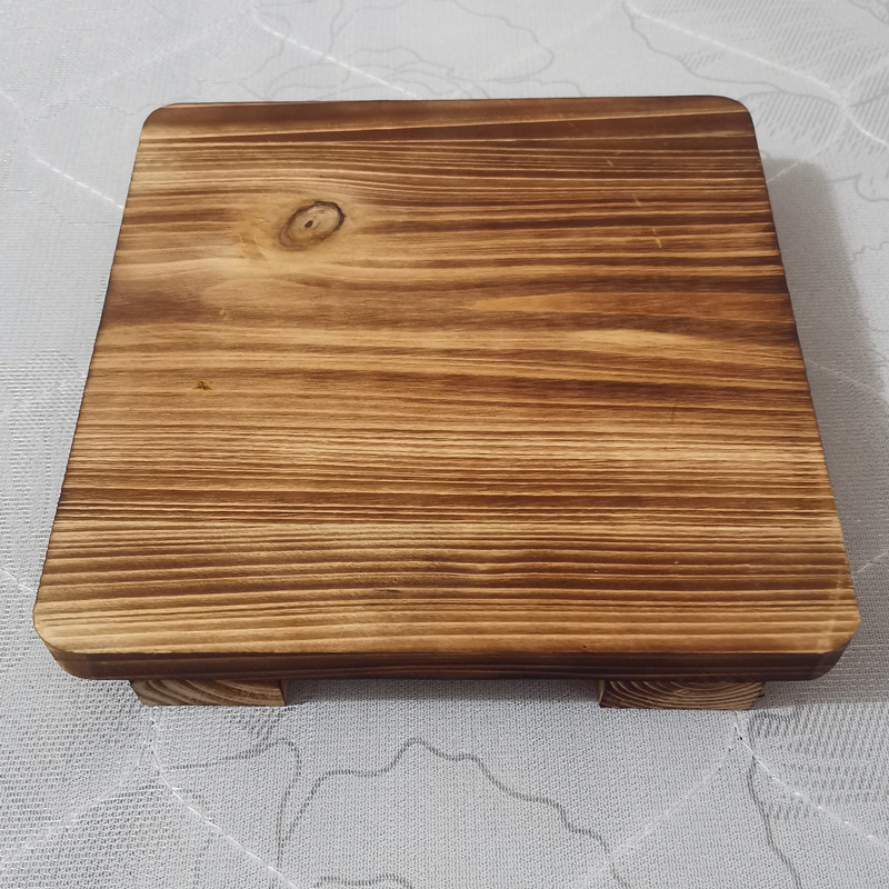 Solid Wood High-Temperature Resistant Heat Insulation Mat Square Hot Pot Stone Grill Teppanyaki Clay Pot Baking Pan Casserole Electric Stove Anti-Scalding Wooden Mat