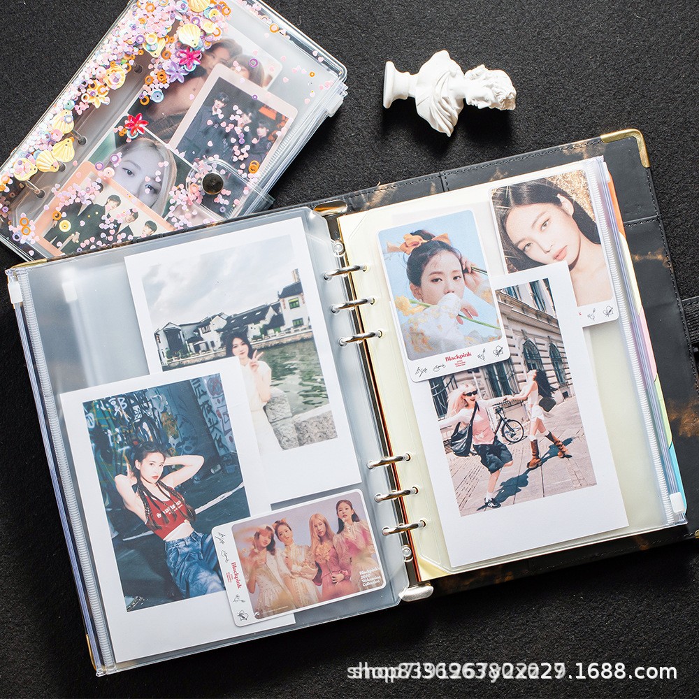 Cross-Border Pvc Transparent Bag A6 Notebook A5 Storage Zipper Bag Information Bag Budget Book Business Card Book A4 Loose-Leaf Bag