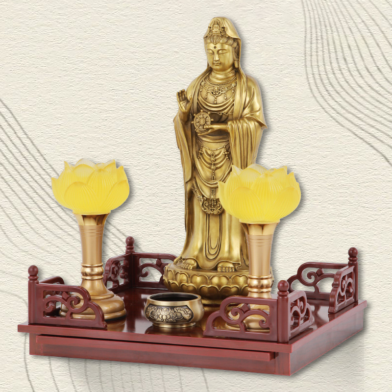 Shrine wall-mounted worship table God of Wealth Guanyin Bodhisattva Buddha worship table Buddha cabinet wall-mounted Buddha shrine incense table worship table
