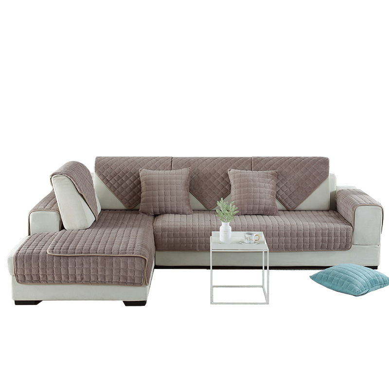 Подушка для дивана, универсальная на все сезоны, простая зимняя плюшевая, нескользящая ткань, толстая фланелевая подушка