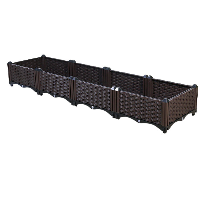 Suitable for Vegetable Flower Boxes, Outdoor Courtyard Plastic Flower Pots, Vegetable Planting Boxes, Balcony Vegetable Pots, Rectangular Stacking Plants