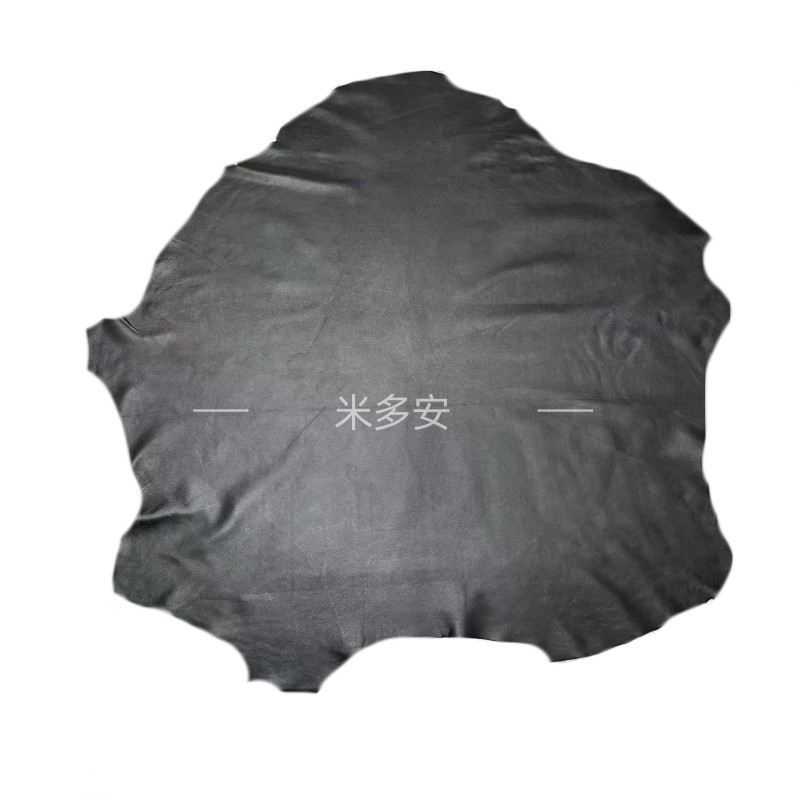 Manufacturer Wholesale Spot Black Goatskin Spot B Grade Goatskin Whole Leather Shoes Genuine Leather Leather Luggage