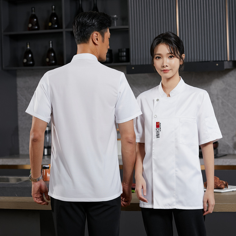 Summer Waterproof Chef Work Clothes Customized Catering Hotel Western Restaurant Kitchen Chef Clothing Baking Cake Work Clothes