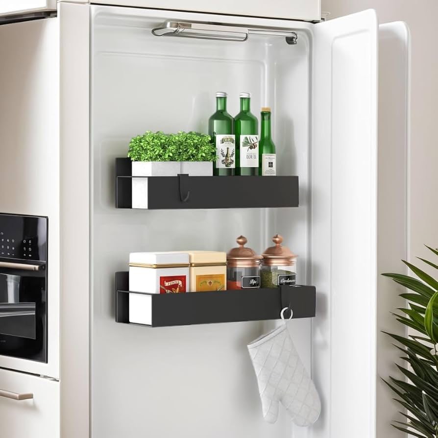 Полка с магнитным креплением и крючком, многофункциональная полка для кухни