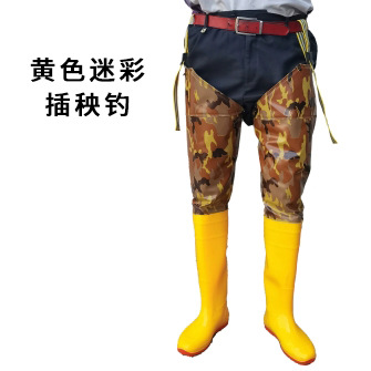 Factory Paddy boots over-the-knee Rice boots mid-calf thickened tendon bottom high boots lightweight flat bottom heightening rice planting shoes