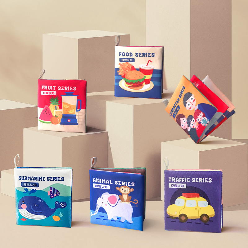 Baby Cloth Book March-June Baby Can't Tear Bite Stereo Cognition Sound 0-1 Year Old Children's Early Education Educational Toys
