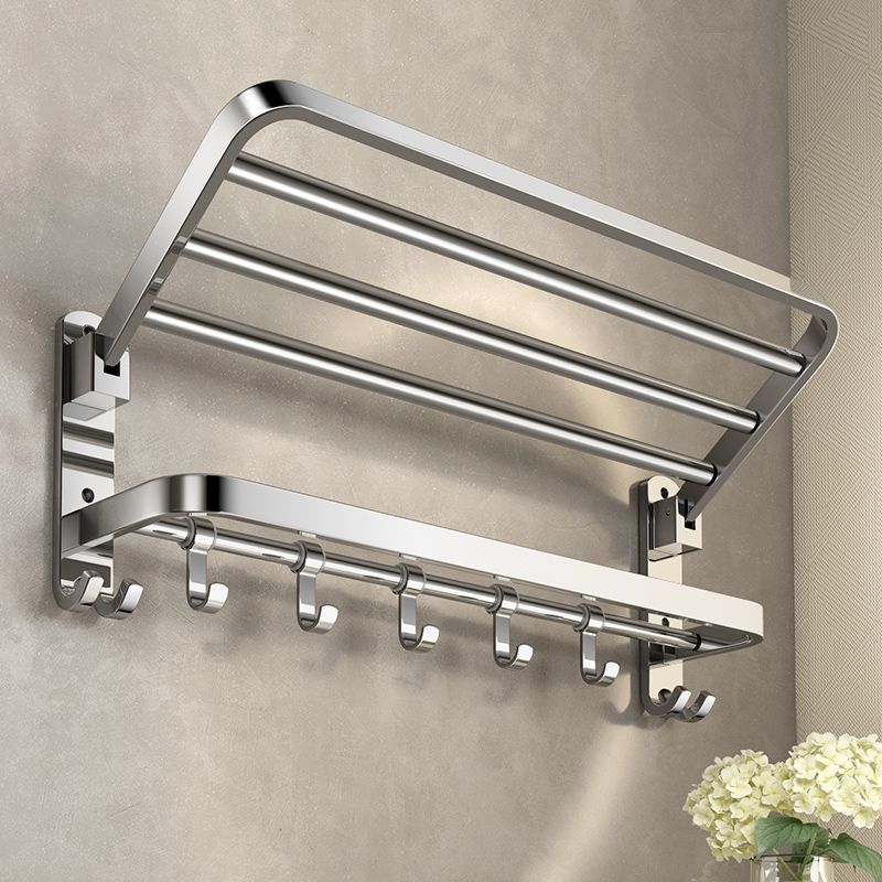 304 Stainless Steel Punch-Free Towel Rack Bathroom Storage Rack Bathroom Storage Rack Toilet Towel Rack Wall-Mounted