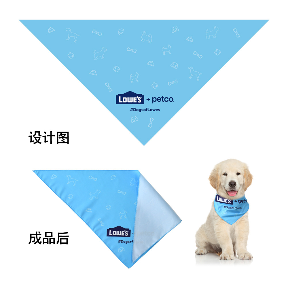Cross-border pet solid color bib printed polyester bib cat simple bib triangle bib wholesale collar