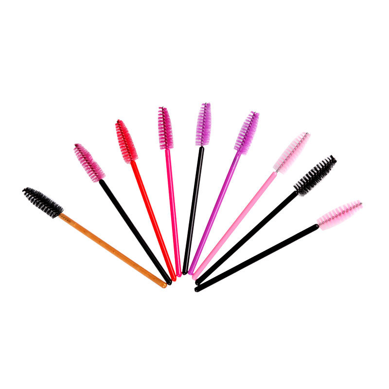 Factory wholesale disposable eyelash brush grafting eyelash portable eyelash roll eyelash comb color brush makeup gadget