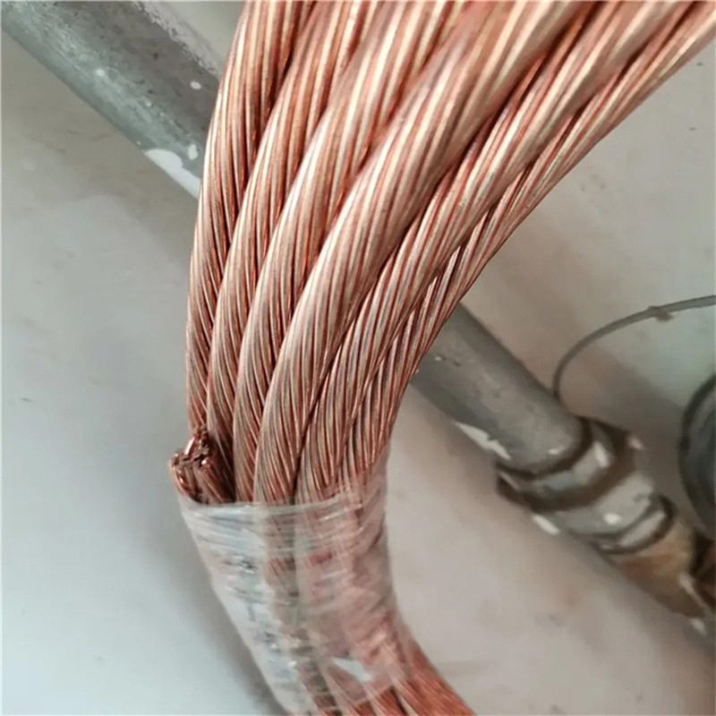 Copper-clad steel strand copper-plated steel strand grounding wire factory lightning protection down conductor braided copper-clad steel strand