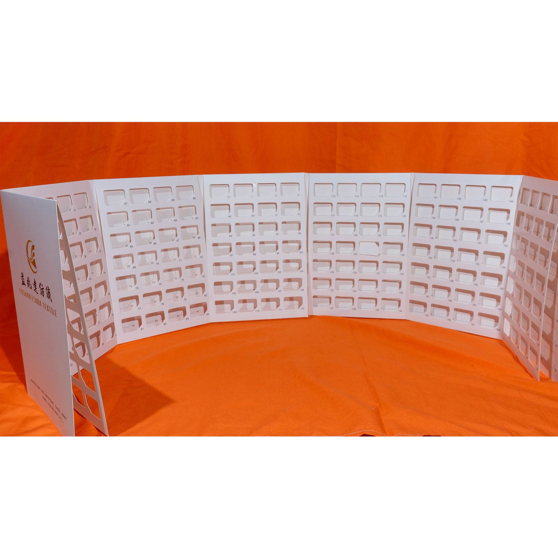 Printing Hollow Color Card This Two Folding Color Card Fabric Sample Textile Leather Fabric Sticker Hollow Color Card