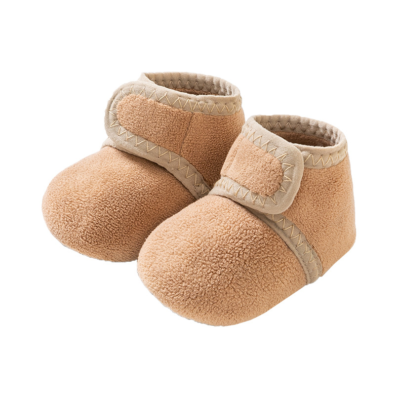 Baby shoes spring and autumn baby walking shoes soft bottom non-slip cold-proof children's floor shoes winter fleece-lined floor socks
