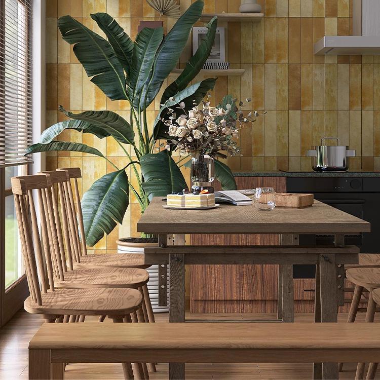 Vintage long brick 75x 300 solid color kitchen bathroom bathroom Moroccan restaurant milk tea shop bar wall brick