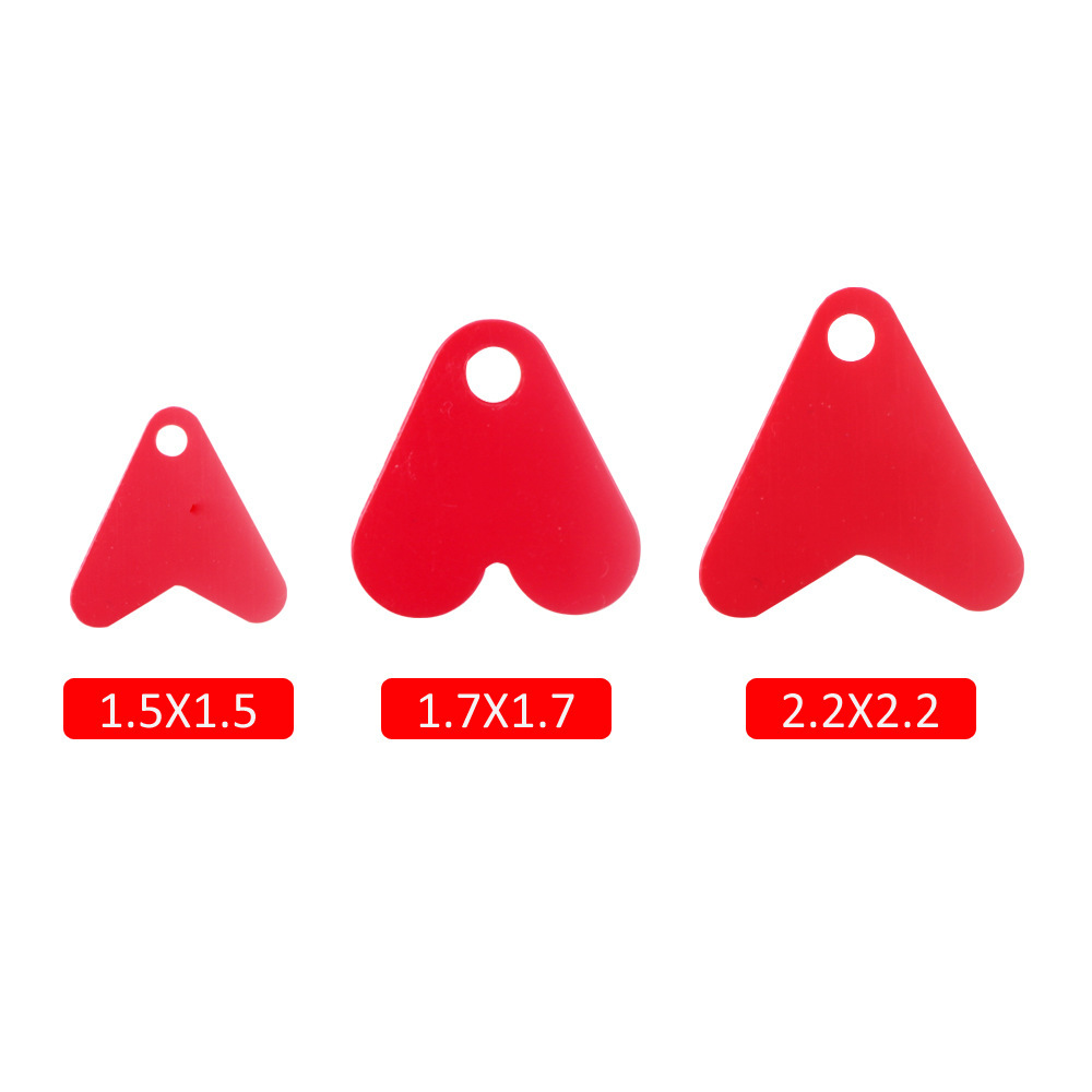 Luya bait accessories small red heart piece plastic fishtail fake bait sequins with sequins increase the temptation to fish